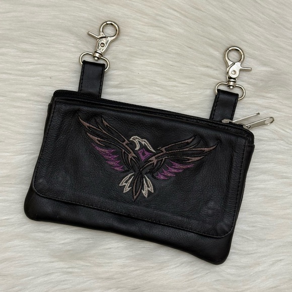 UNIK - LEATHER MOTORCYCLE RIDING PURSE - Picture 3 of 9
